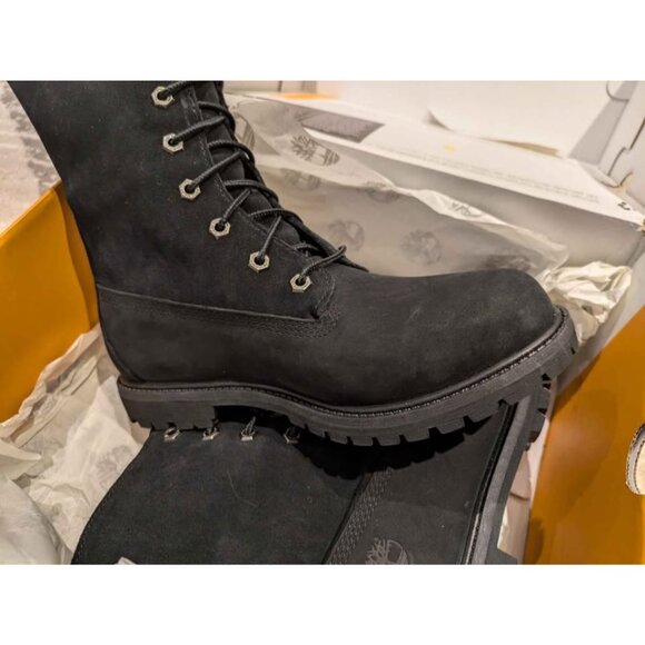 BNIB Authentic Timberland all leather roll top combat boots, size 8.5 - Picture 5 of 5